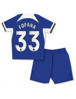 Chelsea Wesley Fofana #33 Domácí dres pro děti 2023-24 Krátký Rukáv (+ trenýrky)